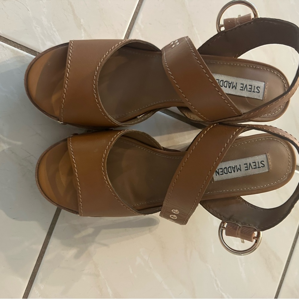 Steve Madden Brown Strappy Sandals